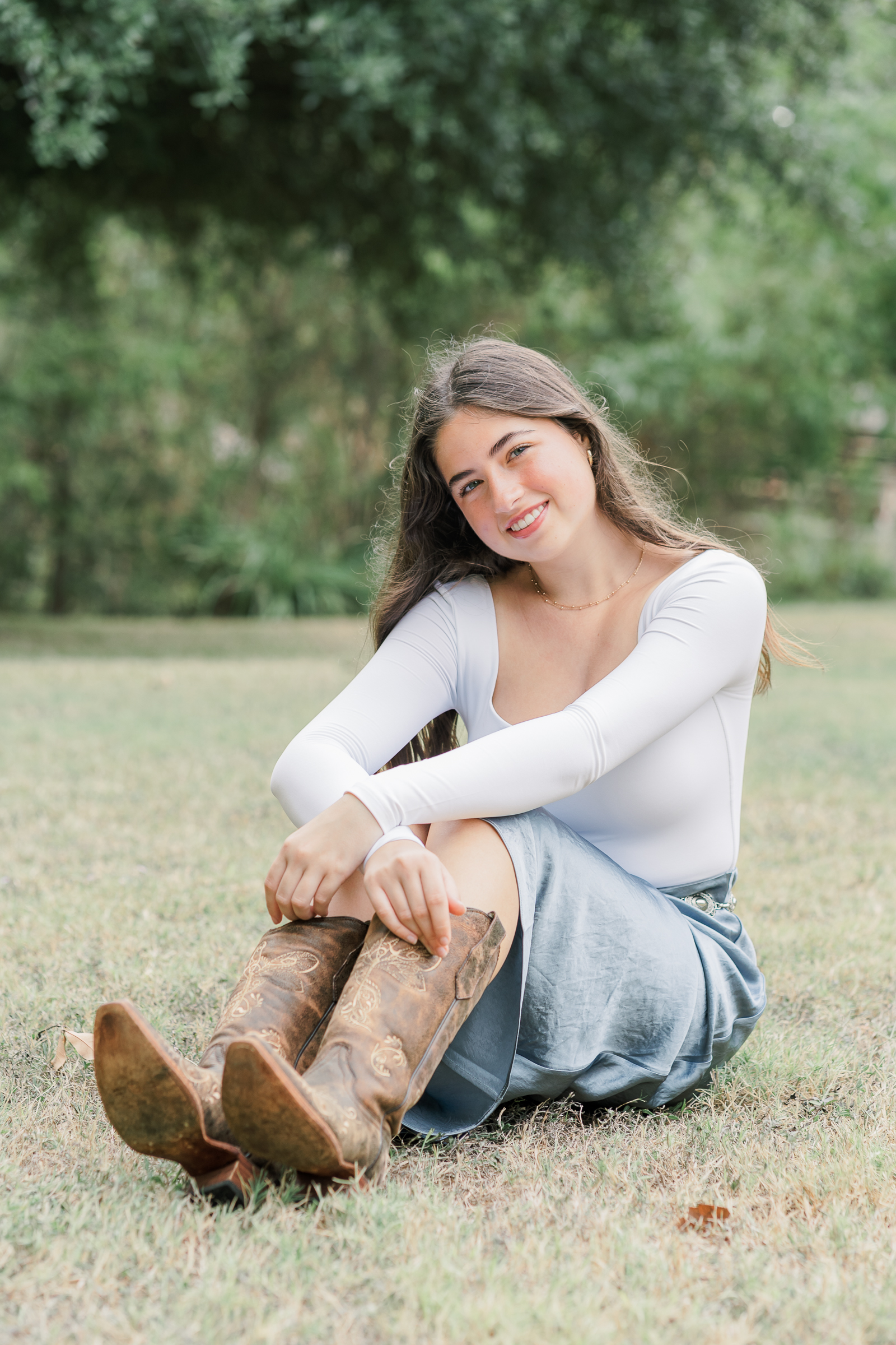 Senior Photos with senior girl at Katherine Fleischer Park | Austin Family Photographer